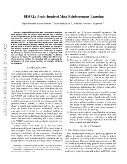 BIMRL: Brain Inspired Meta Reinforcement Learning