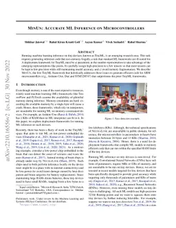 MinUn: Accurate ML Inference on Microcontrollers