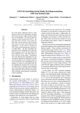 NTULM: Enriching Social Media Text Representations with Non-Textual
  Units