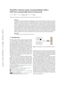 Track2Vec: fairness music recommendation with a GPU-free
  customizable-driven framework