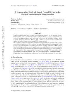 A Comparative Study of Graph Neural Networks for Shape Classification in
  Neuroimaging
