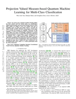 Projection Valued Measure-based Quantum Machine Learning for Multi-Class
  Classification