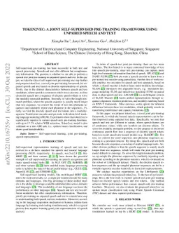 token2vec: A Joint Self-Supervised Pre-training Framework Using Unpaired
  Speech and Text
