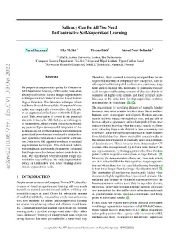 Saliency Can Be All You Need In Contrastive Self-Supervised Learning