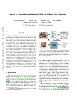 Image-free Domain Generalization via CLIP for 3D Hand Pose Estimation