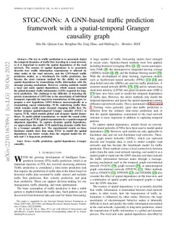 STGC-GNNs: A GNN-based traffic prediction framework with a
  spatial-temporal Granger causality graph