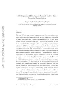Self-Regularized Prototypical Network for Few-Shot Semantic Segmentation