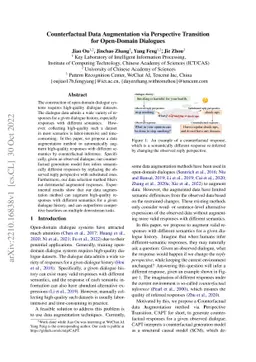 Counterfactual Data Augmentation via Perspective Transition for
  Open-Domain Dialogues