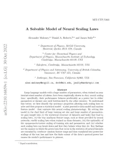A Solvable Model of Neural Scaling Laws