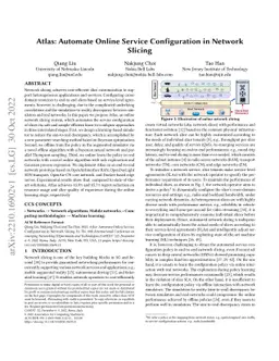 Atlas: Automate Online Service Configuration in Network Slicing