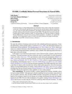 FI-ODE: Certifiably Robust Forward Invariance in Neural ODEs