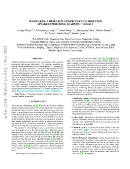 Wespeaker: A Research and Production oriented Speaker Embedding Learning
  Toolkit