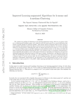 Improved Learning-augmented Algorithms for k-means and k-medians
  Clustering