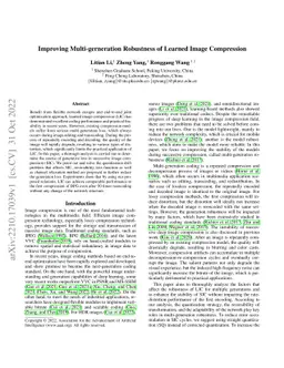 Improving Multi-generation Robustness of Learned Image Compression