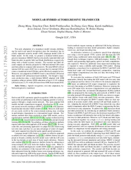 Modular Hybrid Autoregressive Transducer