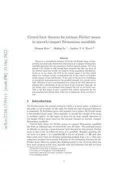 Central limit theorem for intrinsic Frechet means in smooth compact
  Riemannian manifolds