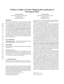 50 Ways to Bake a Cookie: Mapping the Landscape of Procedural Texts