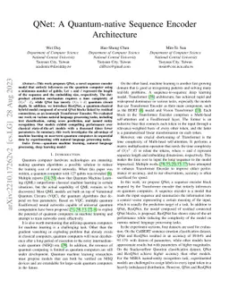 QNet: A Quantum-native Sequence Encoder Architecture
