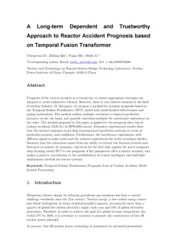 A Long-term Dependent and Trustworthy Approach to Reactor Accident
  Prognosis based on Temporal Fusion Transformer