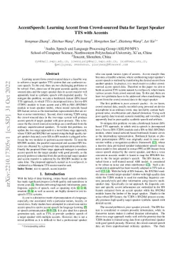 AccentSpeech: Learning Accent from Crowd-sourced Data for Target Speaker
  TTS with Accents