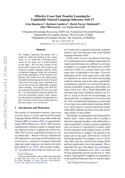 Effective Cross-Task Transfer Learning for Explainable Natural Language
  Inference with T5