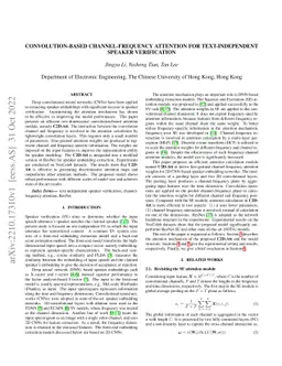 Convolution-Based Channel-Frequency Attention for Text-Independent
  Speaker Verification