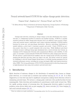 Neural network-based CUSUM for online change-point detection