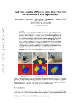 Real-time Mapping of Physical Scene Properties with an Autonomous Robot
  Experimenter
