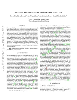 Diffusion-based Generative Speech Source Separation