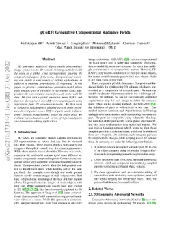 gCoRF: Generative Compositional Radiance Fields