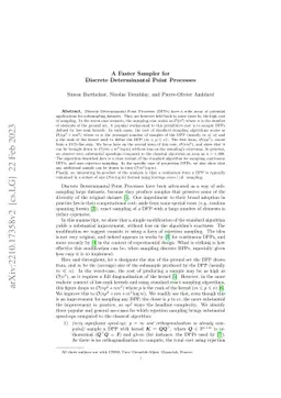 A Faster Sampler for Discrete Determinantal Point Processes