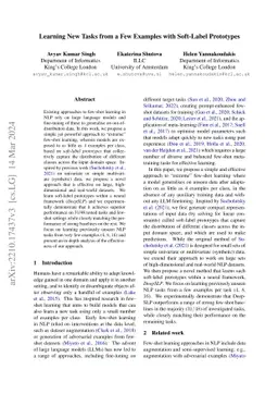 Learning New Tasks from a Few Examples with Soft-Label Prototypes