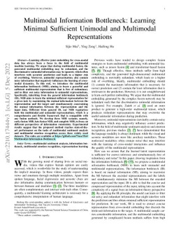 Multimodal Information Bottleneck: Learning Minimal Sufficient Unimodal
  and Multimodal Representations