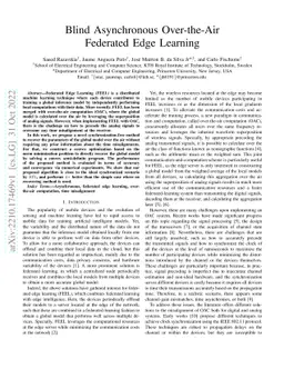 Blind Asynchronous Over-the-Air Federated Edge Learning