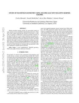 Study of Manifold Geometry using Multiscale Non-Negative Kernel Graphs
