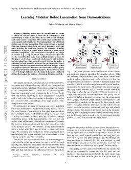 Learning Modular Robot Locomotion from Demonstrations