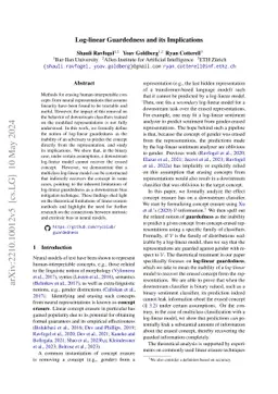 Log-linear Guardedness and its Implications