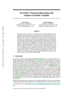 ELASTIC: Numerical Reasoning with Adaptive Symbolic Compiler