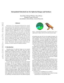 Interpolated SelectionConv for Spherical Images and Surfaces