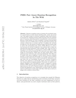 PERI: Part Aware Emotion Recognition In The Wild