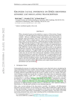 Granger causal inference on DAGs identifies genomic loci regulating
  transcription