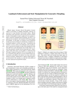 Landmark Enforcement and Style Manipulation for Generative Morphing