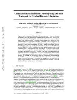 Curriculum Reinforcement Learning using Optimal Transport via Gradual
  Domain Adaptation