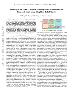 Planning with SiMBA: Motion Planning under Uncertainty for Temporal
  Goals using Simplified Belief Guides