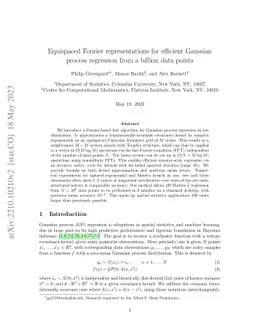Equispaced Fourier representations for efficient Gaussian process
  regression from a billion data points