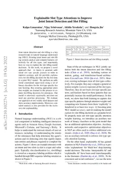 Explainable Slot Type Attentions to Improve Joint Intent Detection and
  Slot Filling