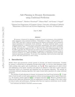 Safe Planning in Dynamic Environments using Conformal Prediction