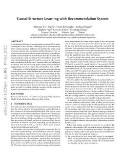 Causal Structure Learning with Recommendation System