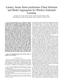 Latency Aware Semi-synchronous Client Selection and Model Aggregation
  for Wireless Federated Learning