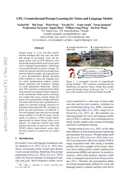 CPL: Counterfactual Prompt Learning for Vision and Language Models
